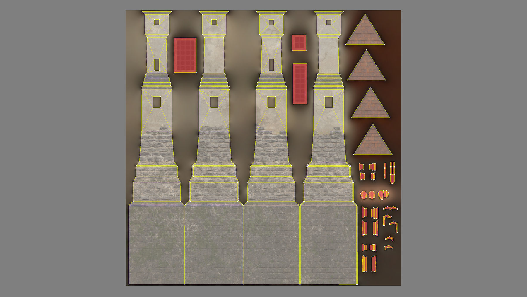 Medieval DRAGON Tower 02 Low-poly 3D model_21