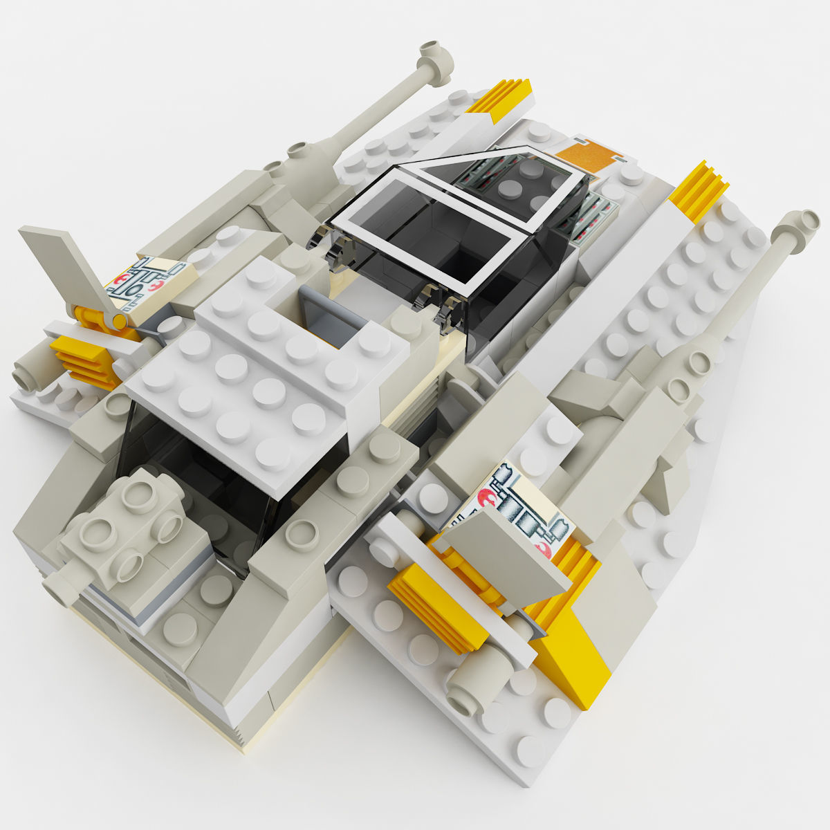 Block Snowspeeder 3D model_2