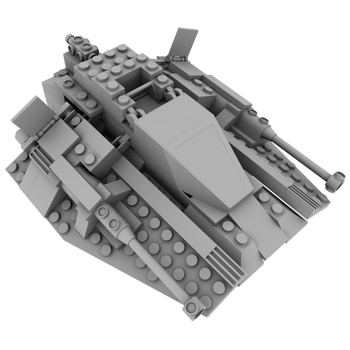 Block Snowspeeder 3D model_4