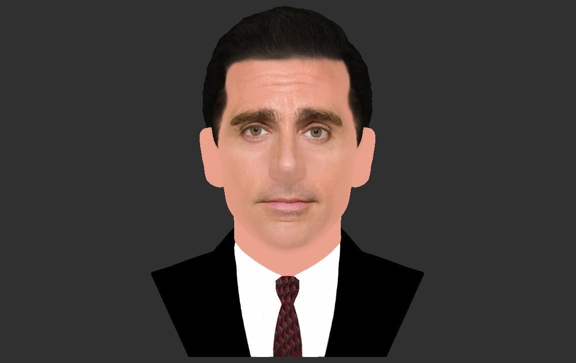 Michael Scott The Office bust ready for full color 3D printing 3D print model_19