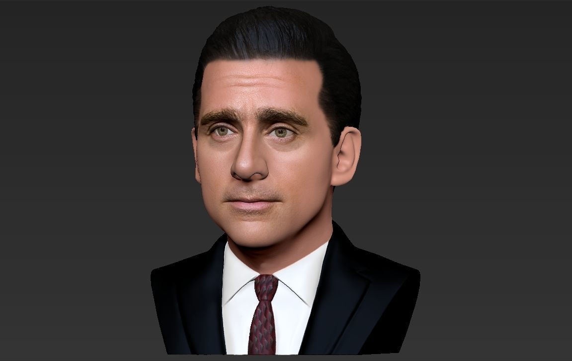 Michael Scott The Office bust ready for full color 3D printing 3D print model_17