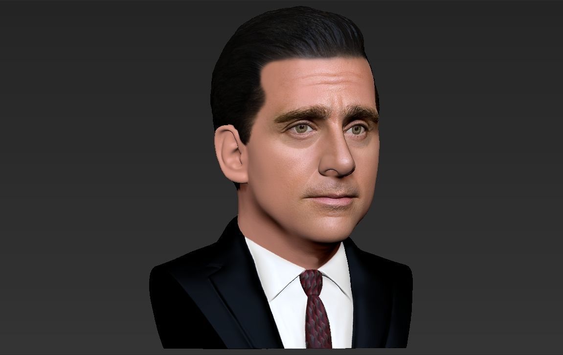 Michael Scott The Office bust ready for full color 3D printing 3D print model_18