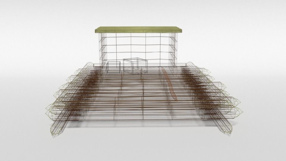 Low Poly Cartoon Wooden Raft Low-poly 3D model_10