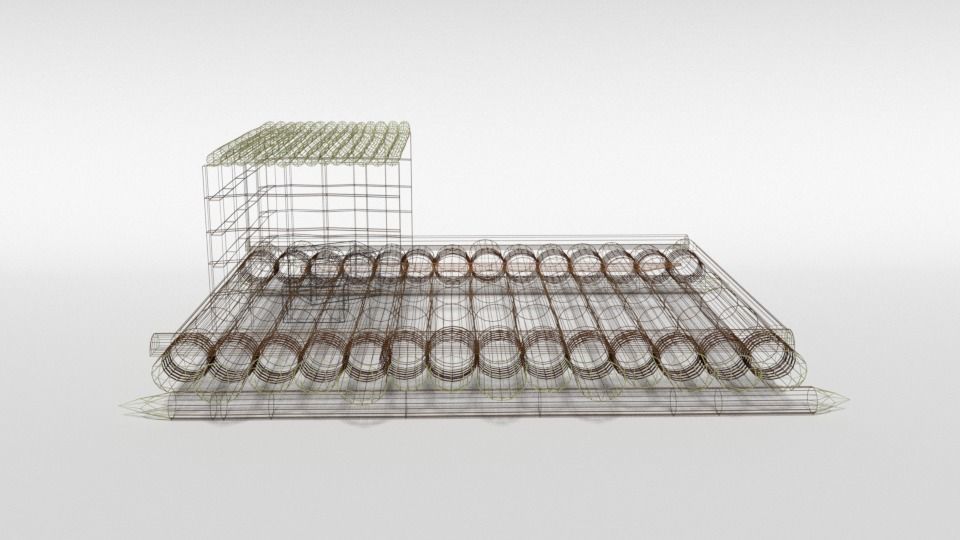 Low Poly Cartoon Wooden Raft Low-poly 3D model_16