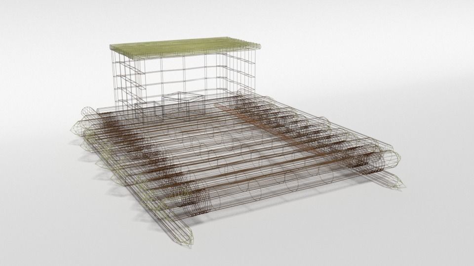 Low Poly Cartoon Wooden Raft Low-poly 3D model_9