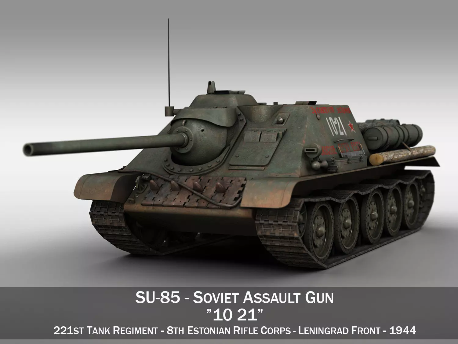 SU-85 - 1021 3D model_0