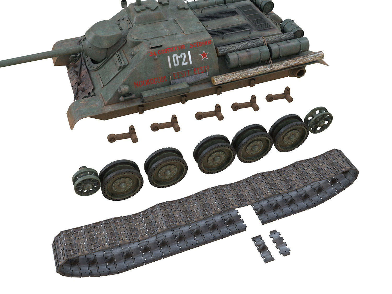 SU-85 - 1021 3D model_10