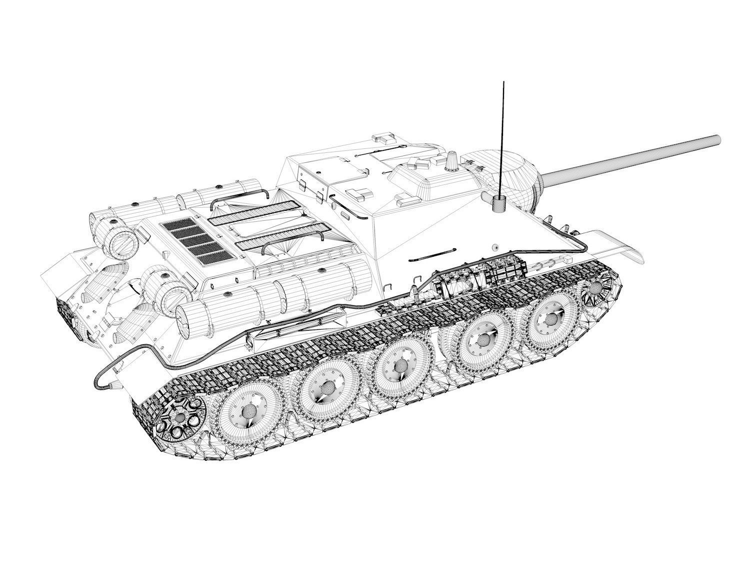 SU-85 - 1021 3D model_13