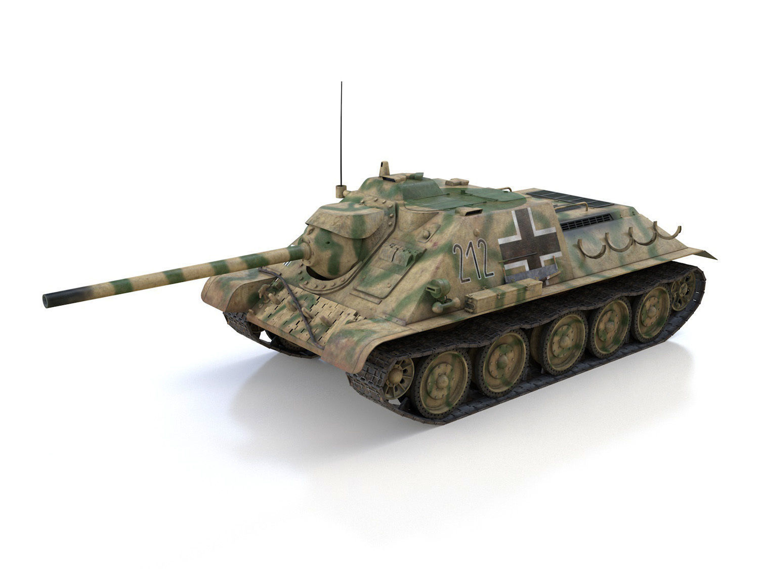 Jagdpanzer SU-85R - 212 - 23 Panzer Division  3D model_3