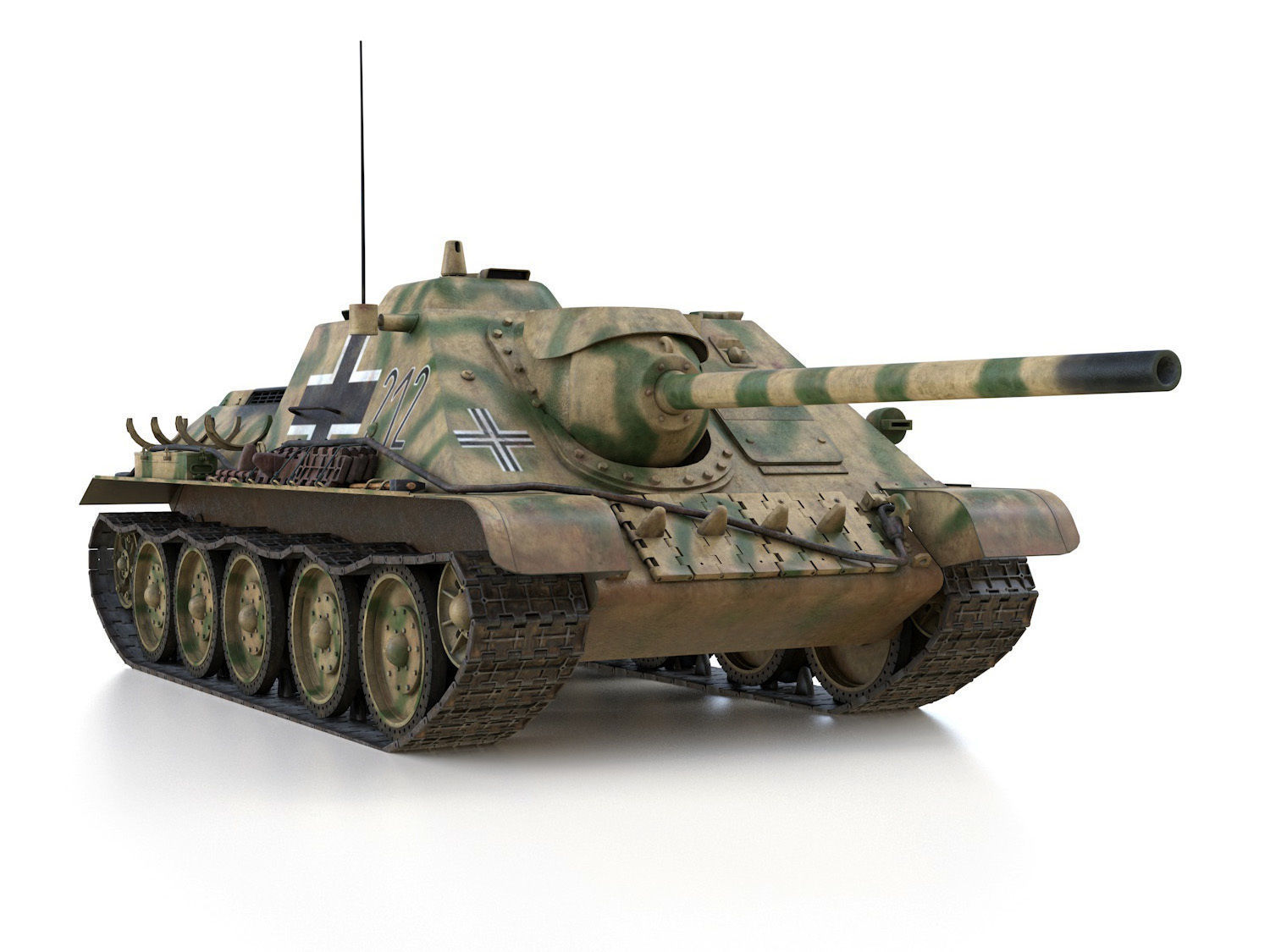 Jagdpanzer SU-85R - 212 - 23 Panzer Division  3D model_8