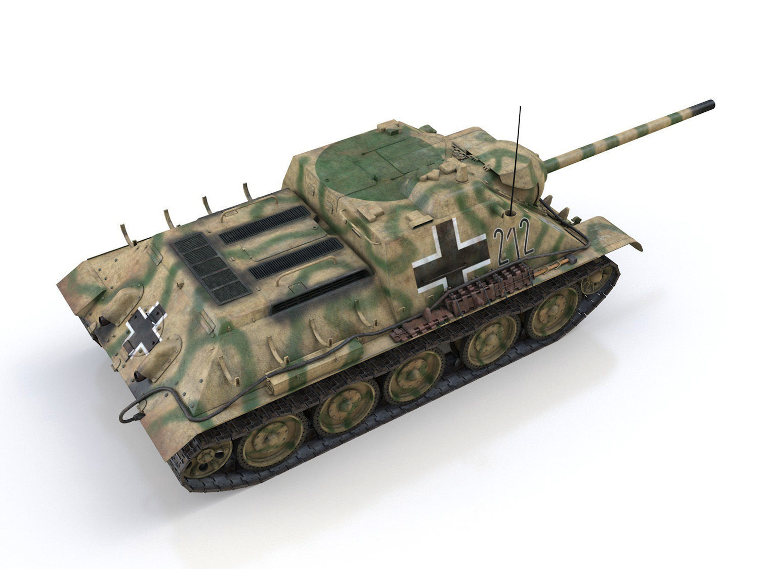 Jagdpanzer SU-85R - 212 - 23 Panzer Division  3D model_6