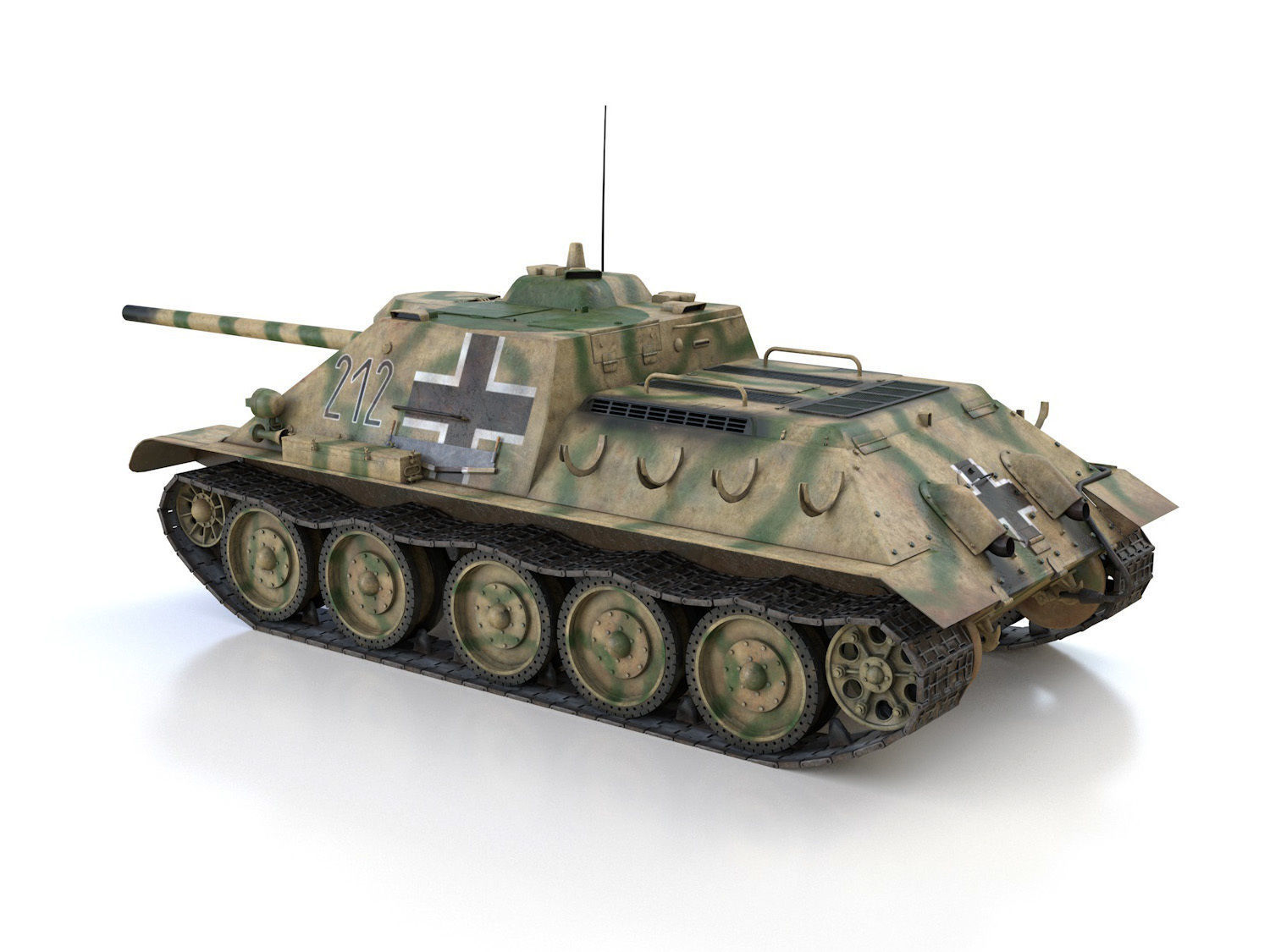 Jagdpanzer SU-85R - 212 - 23 Panzer Division  3D model_4