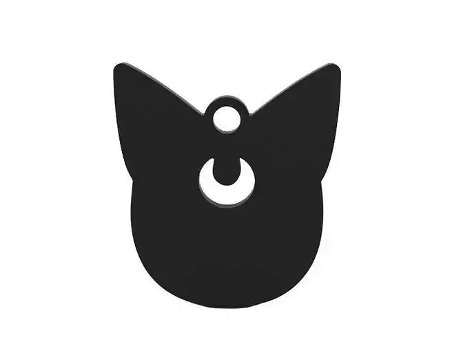 Earring cat shaped key ring