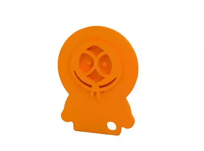 Keychain face - orange 3D print model