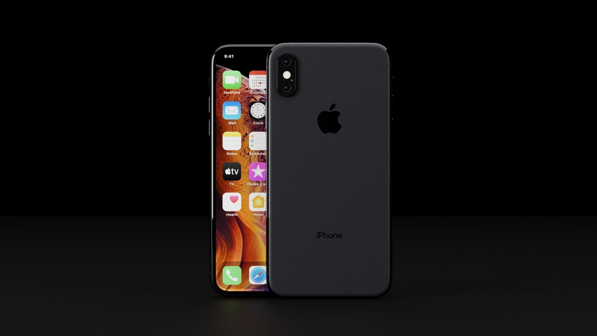 Apple iPhone Xs In Official Colors and Dimensions Free low-poly 3D model_1