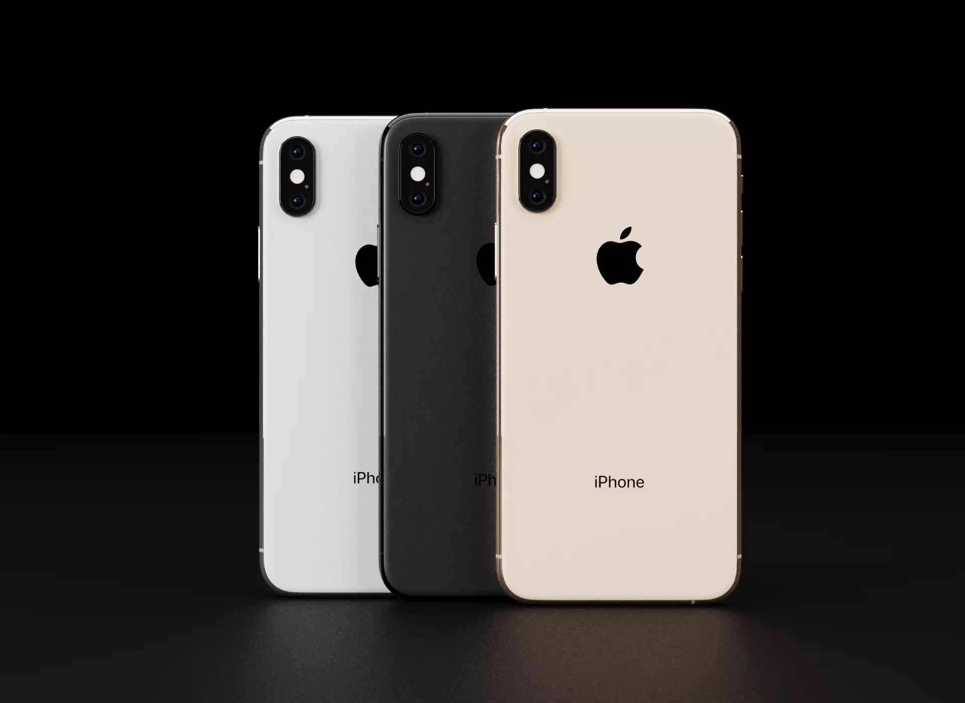 Apple iPhone Xs In Official Colors and Dimensions Free low-poly 3D model_0