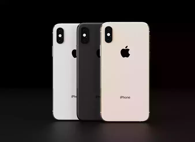 Apple iPhone Xs In Official Colors and Dimensions Free low-poly 3D model