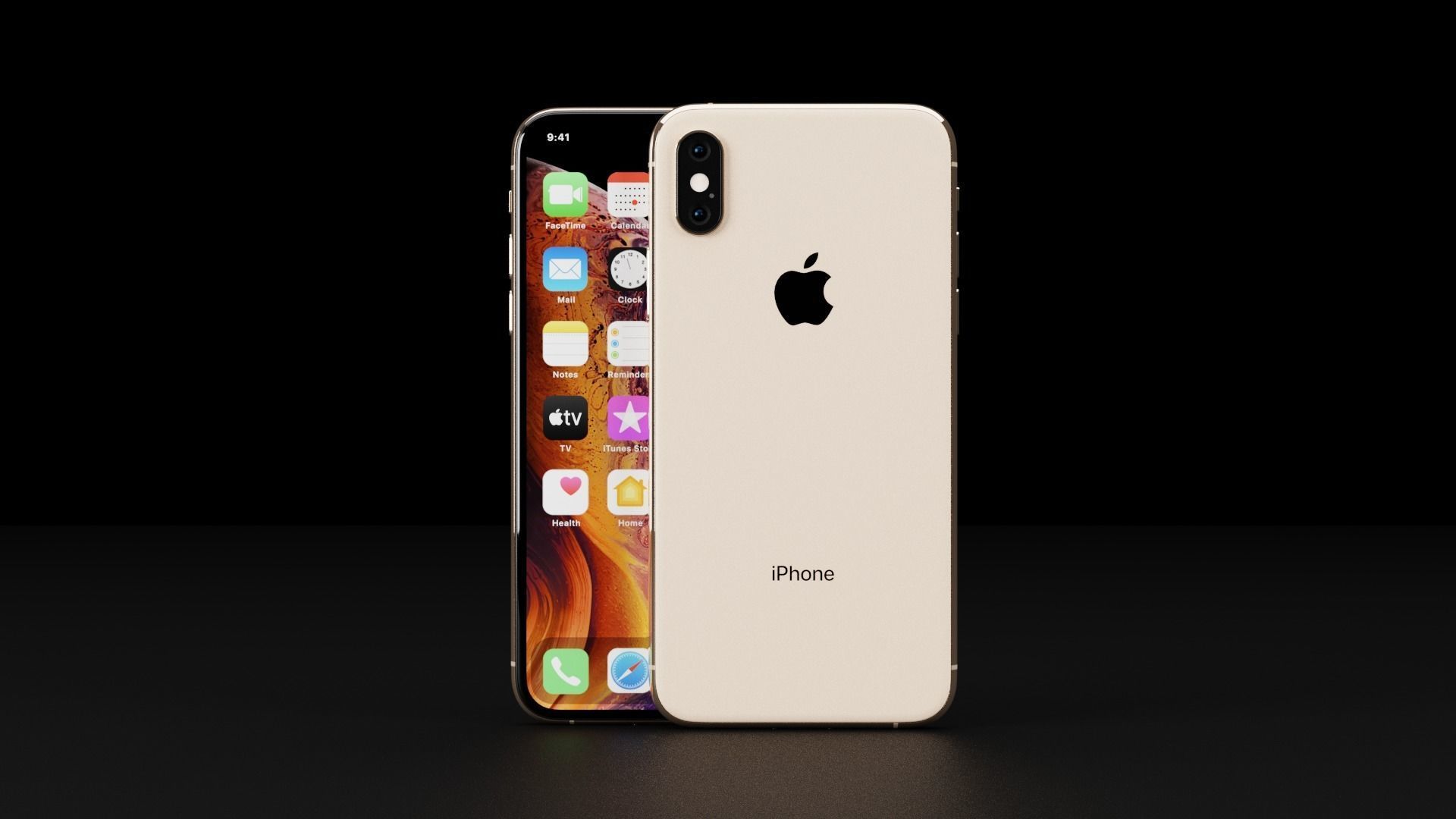 Apple iPhone Xs In Official Colors and Dimensions Free low-poly 3D model_3