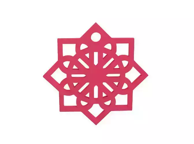 Earring ornament with geometric design