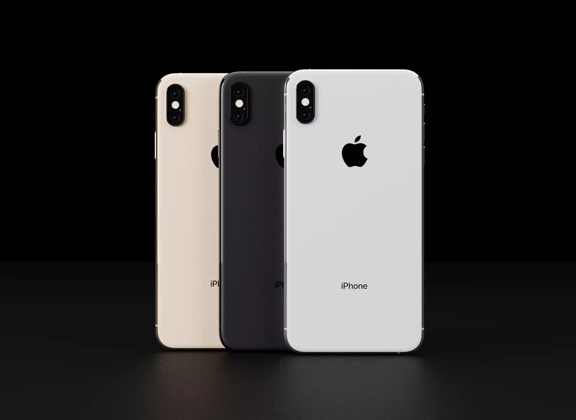 Apple iPhone Xs Max In Official Colors and Dimensions Free low-poly 3D model