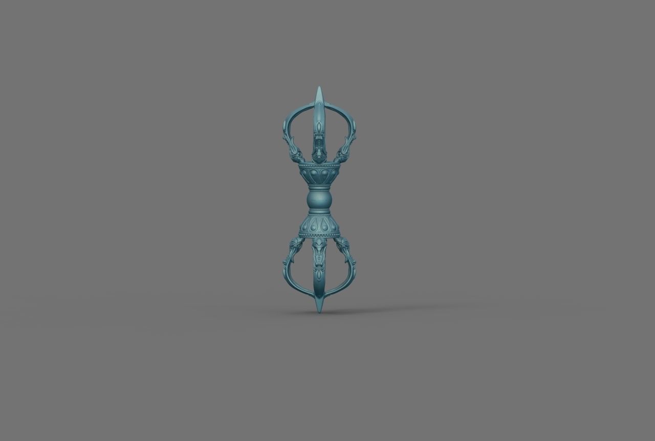 A Tibetan vajra Dorje 3D print model_3