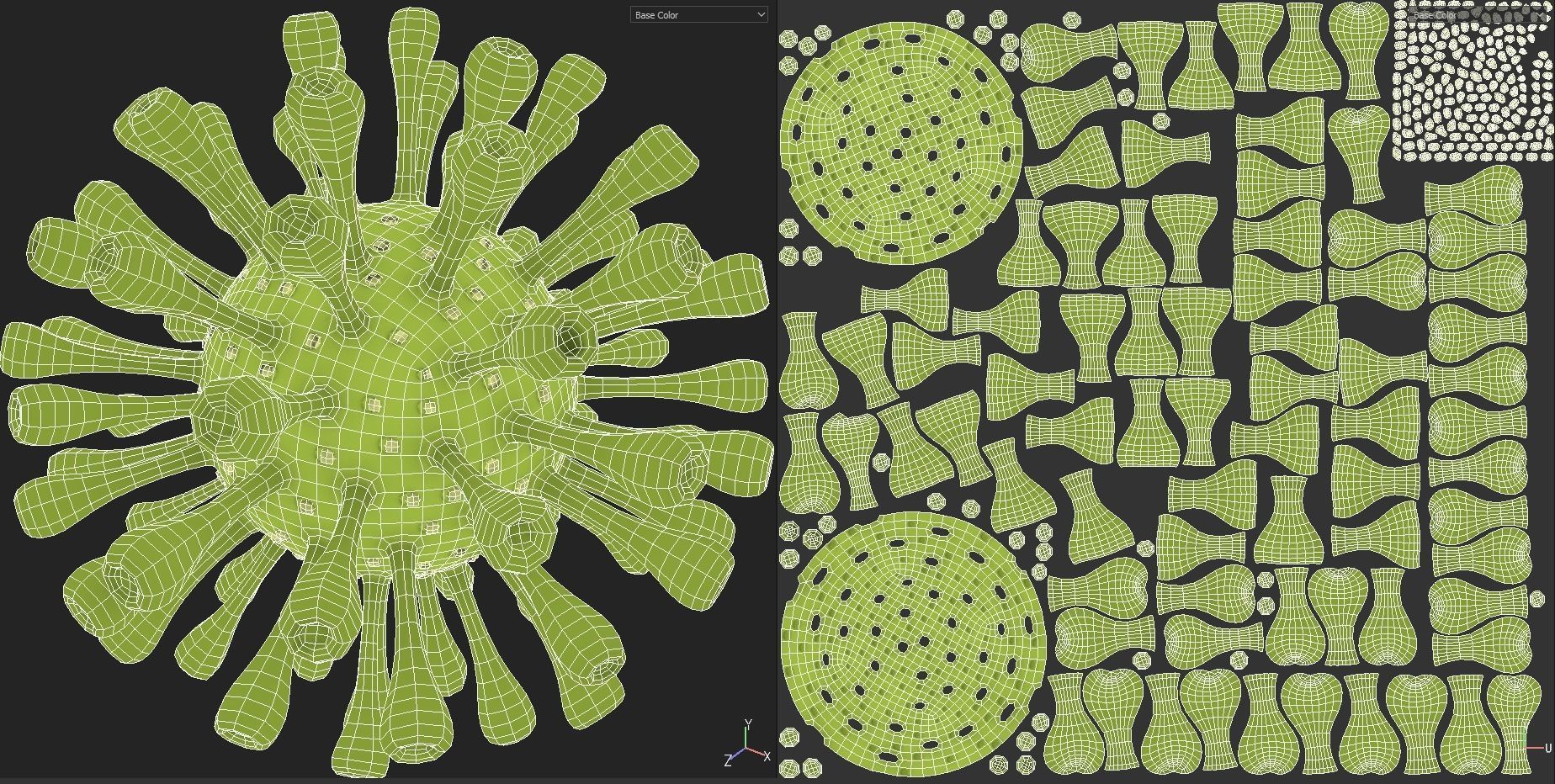 Coronavirus Realtime Low-poly 3D model_12