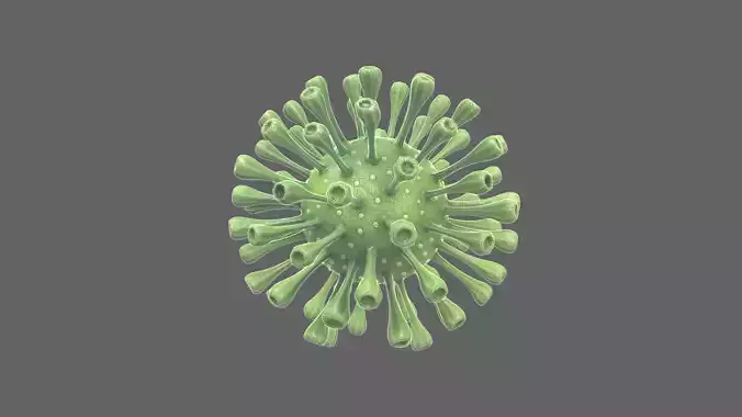 Coronavirus Realtime Low-poly 3D model