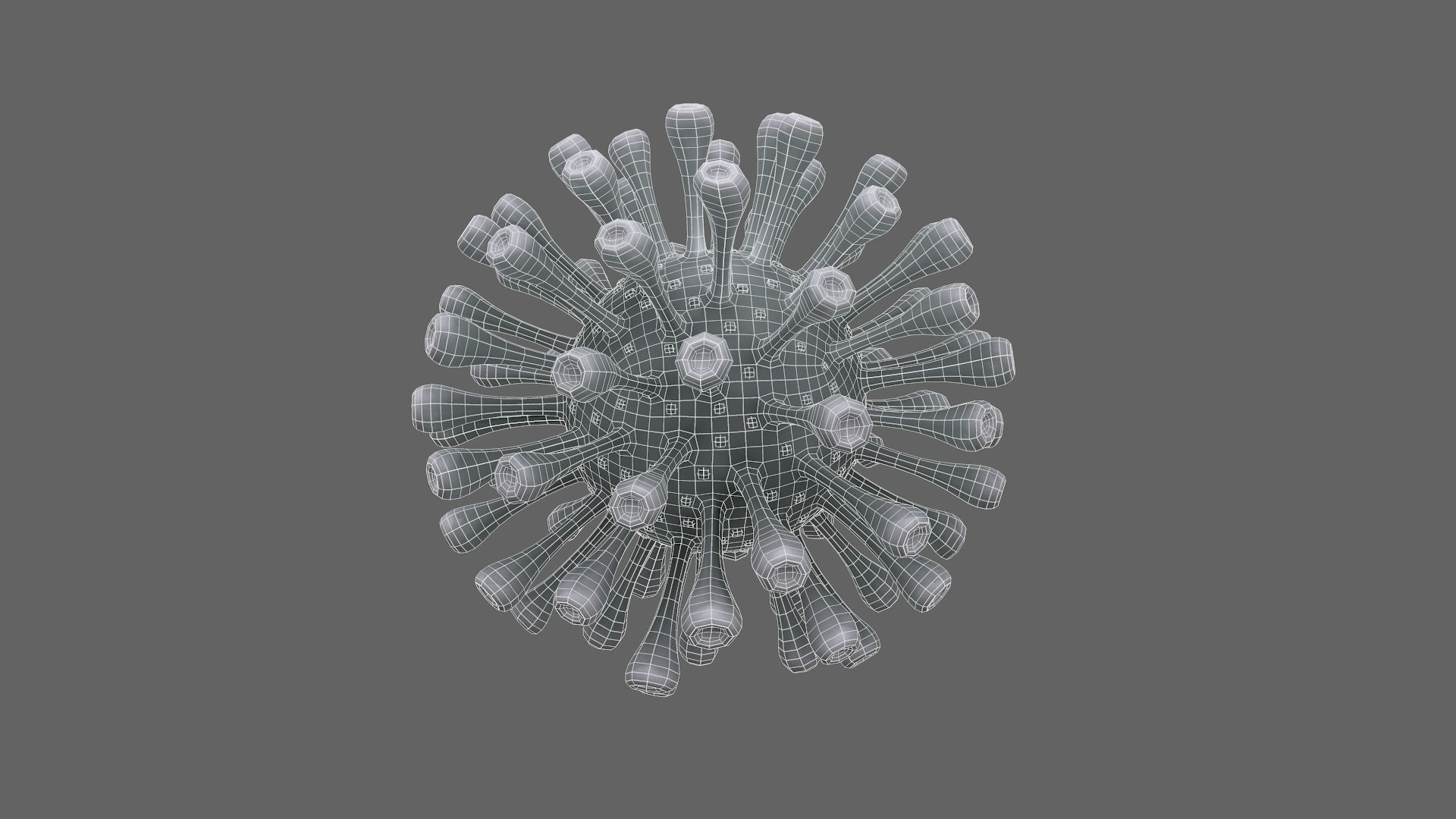 Coronavirus Realtime Low-poly 3D model_11