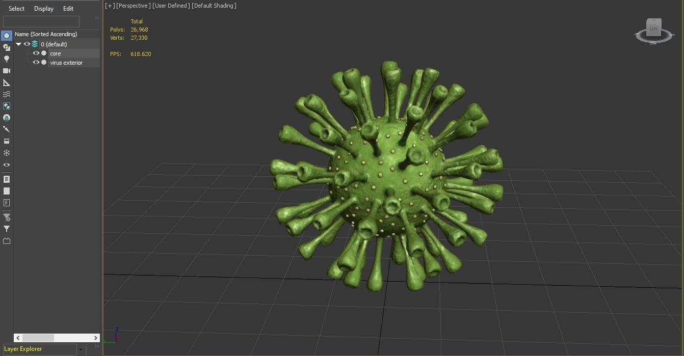 Coronavirus Realtime Low-poly 3D model_2