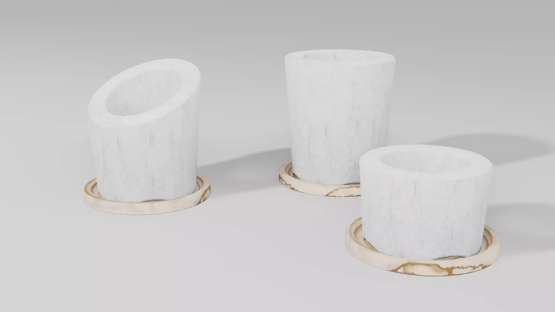 Plant Pot Collection 1 Low-poly 3D model_0