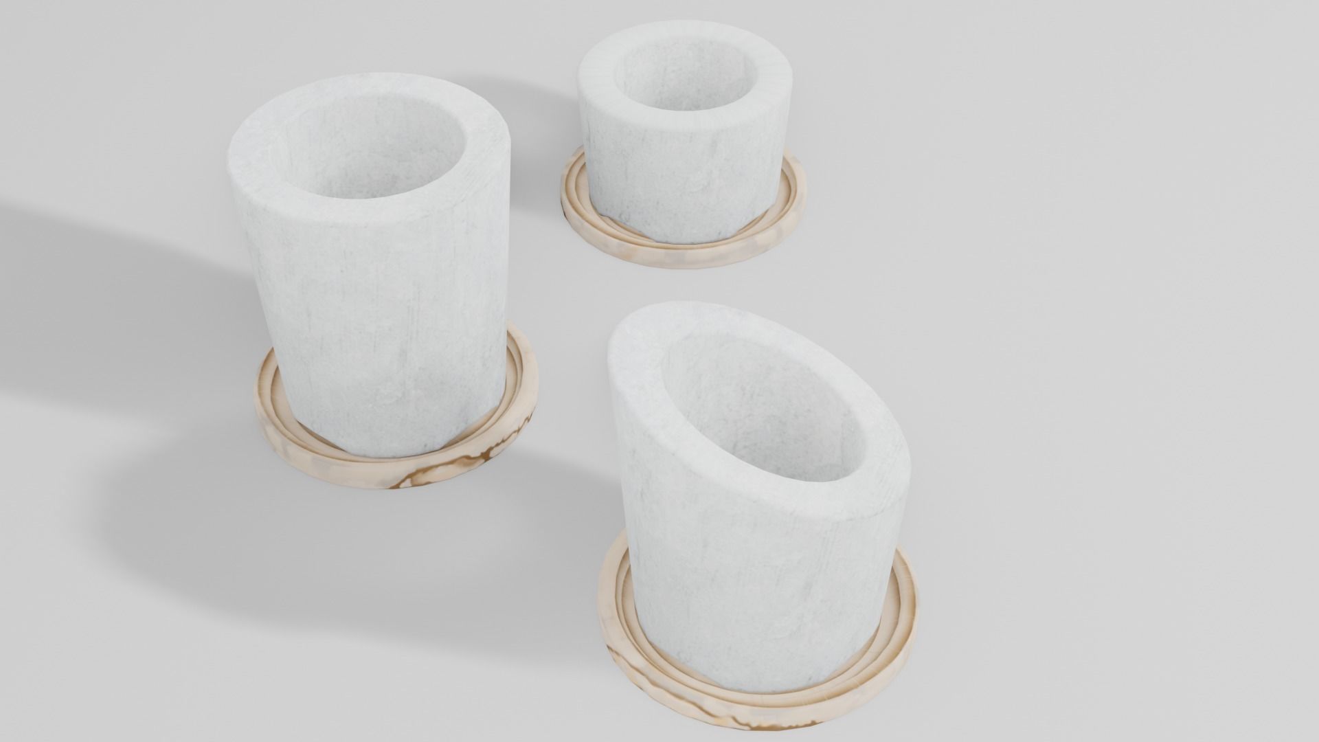 Plant Pot Collection 1 Low-poly 3D model_2