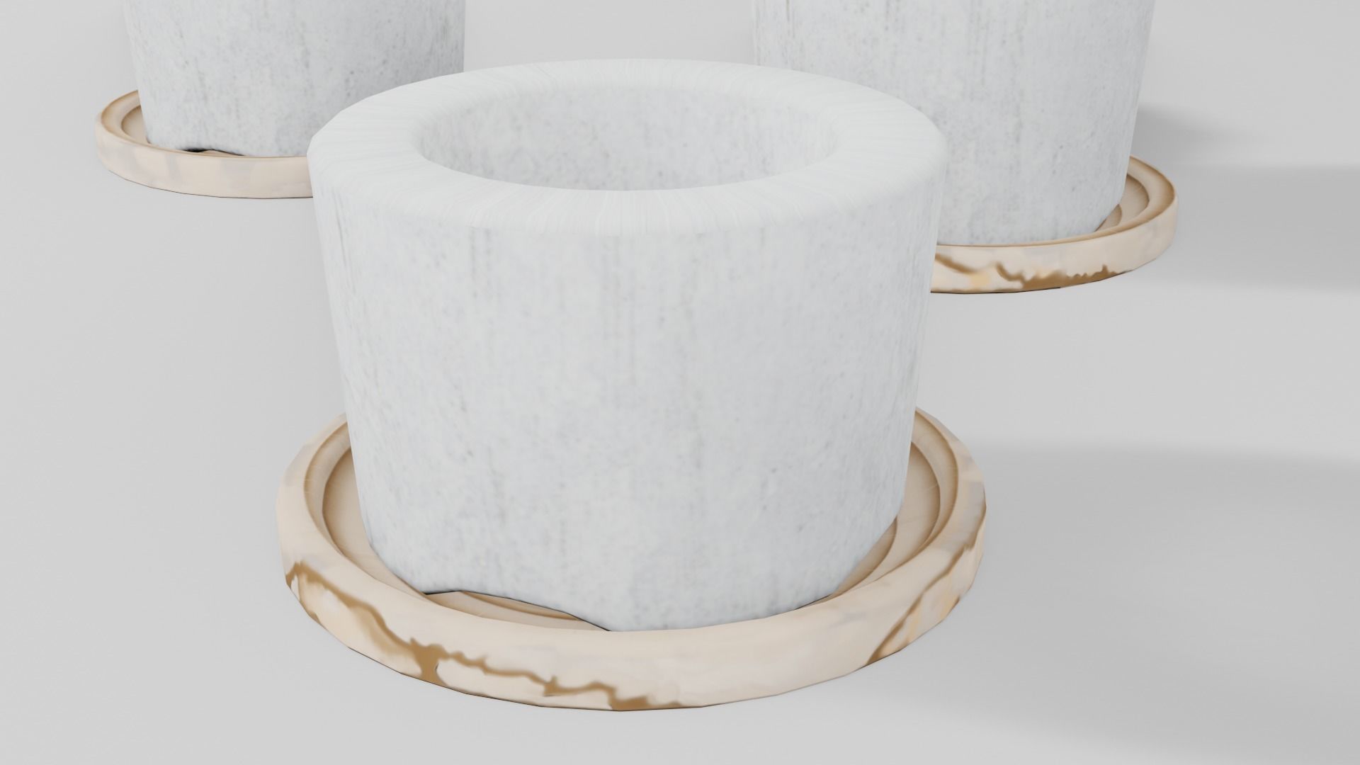 Plant Pot Collection 1 Low-poly 3D model_4