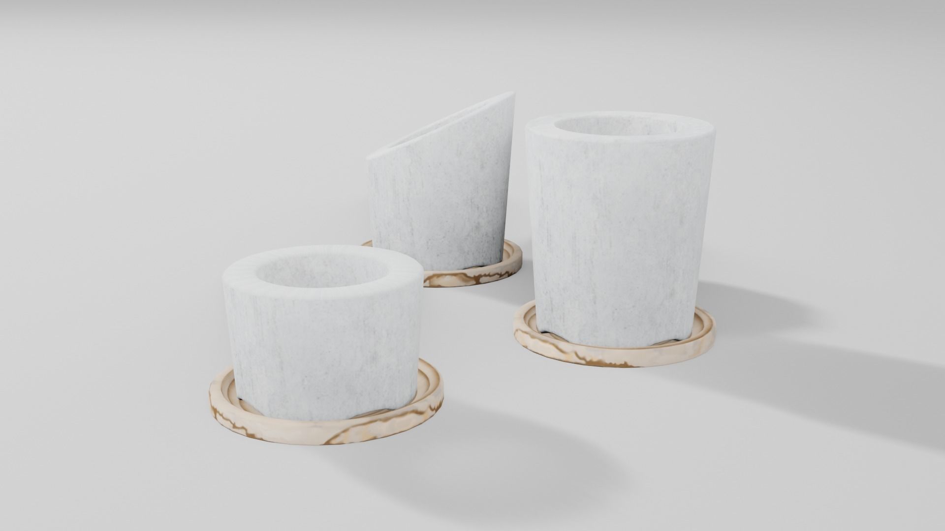 Plant Pot Collection 1 Low-poly 3D model_1