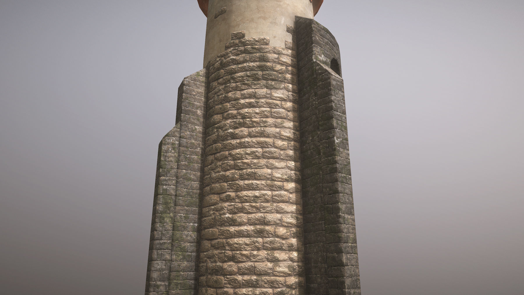 Medieval DRAGON Tower 03 Low-poly 3D model_10