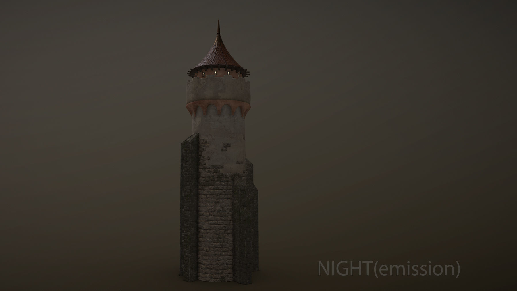 Medieval DRAGON Tower 03 Low-poly 3D model_16