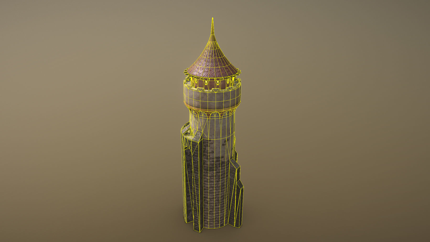 Medieval DRAGON Tower 03 Low-poly 3D model_11