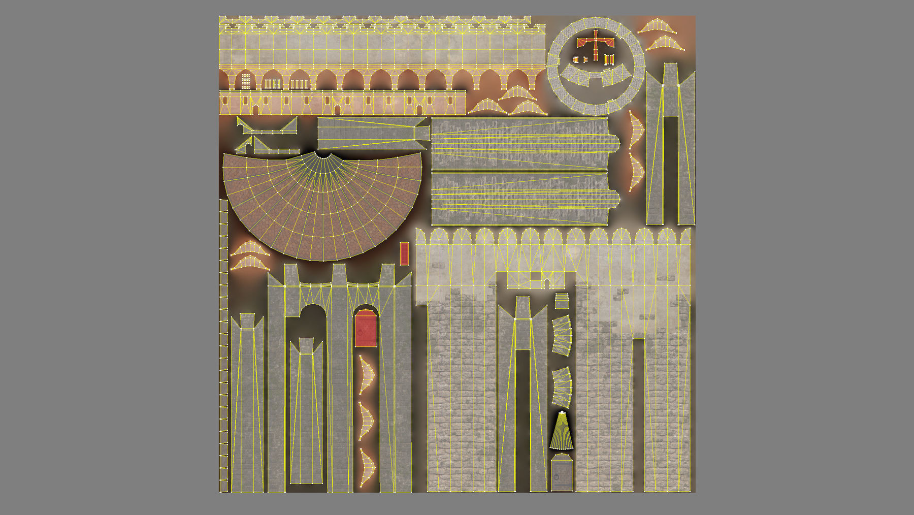 Medieval DRAGON Tower 03 Low-poly 3D model_19