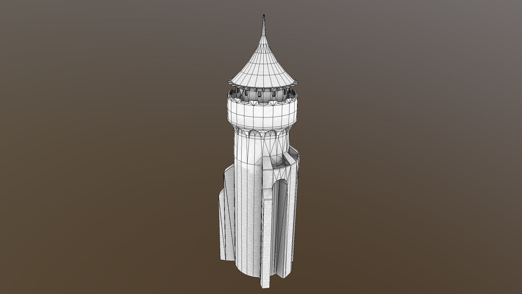 Medieval DRAGON Tower 03 Low-poly 3D model_15