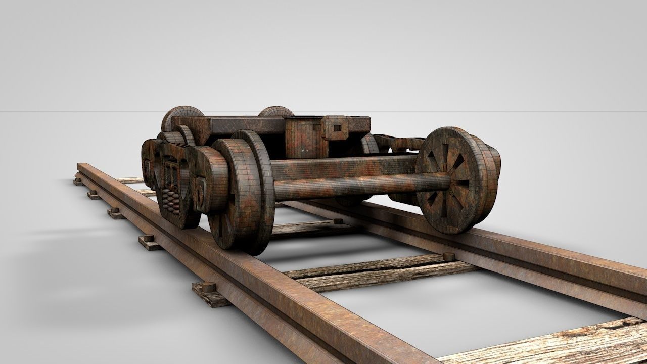 Train Wheels 3D model_1