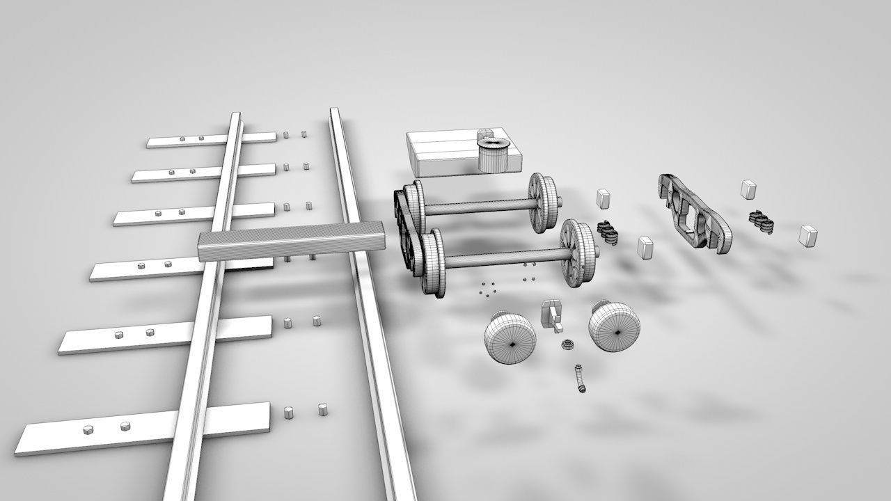 Train Wheels 3D model_9