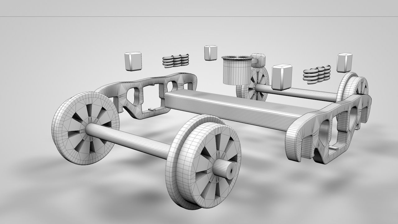 Train Wheels 3D model_6