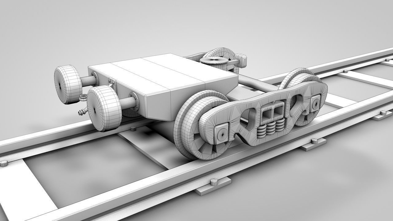 Train Wheels 3D model_4