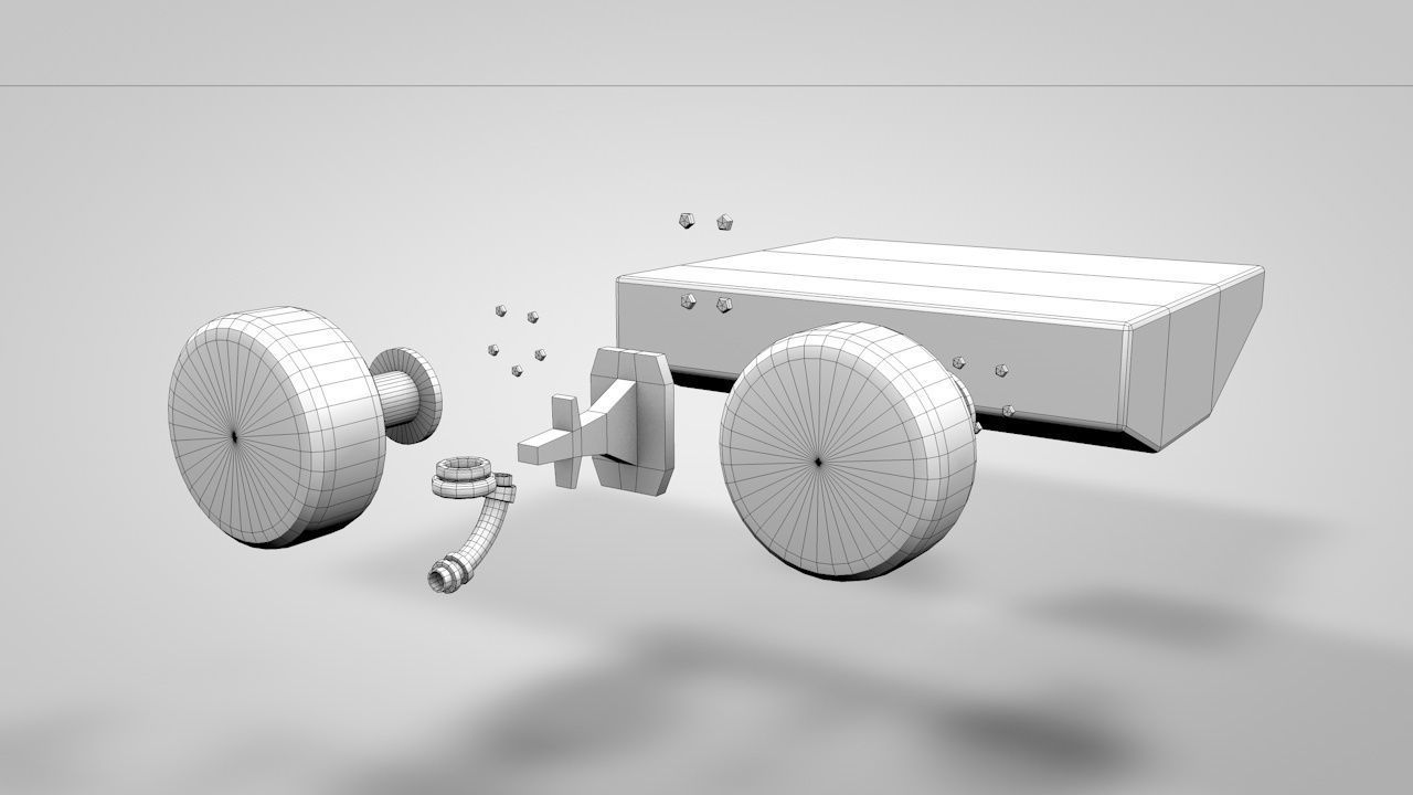 Train Wheels 3D model_5