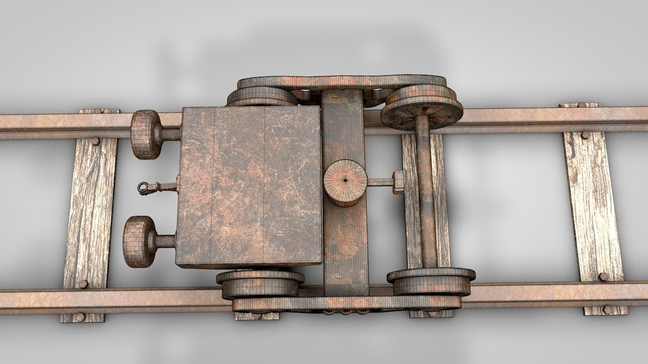 Train Wheels 3D model_2