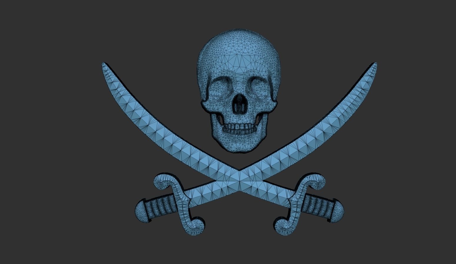 Skull and swords 3D model 3D printable | CGTrader