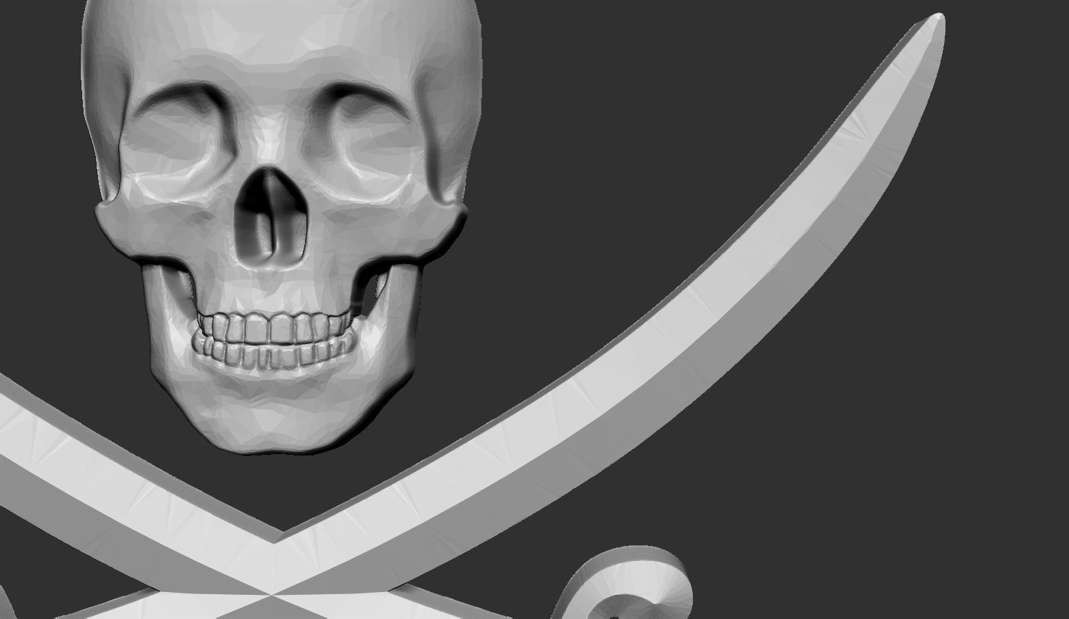 Skull and swords 3D model 3D printable | CGTrader