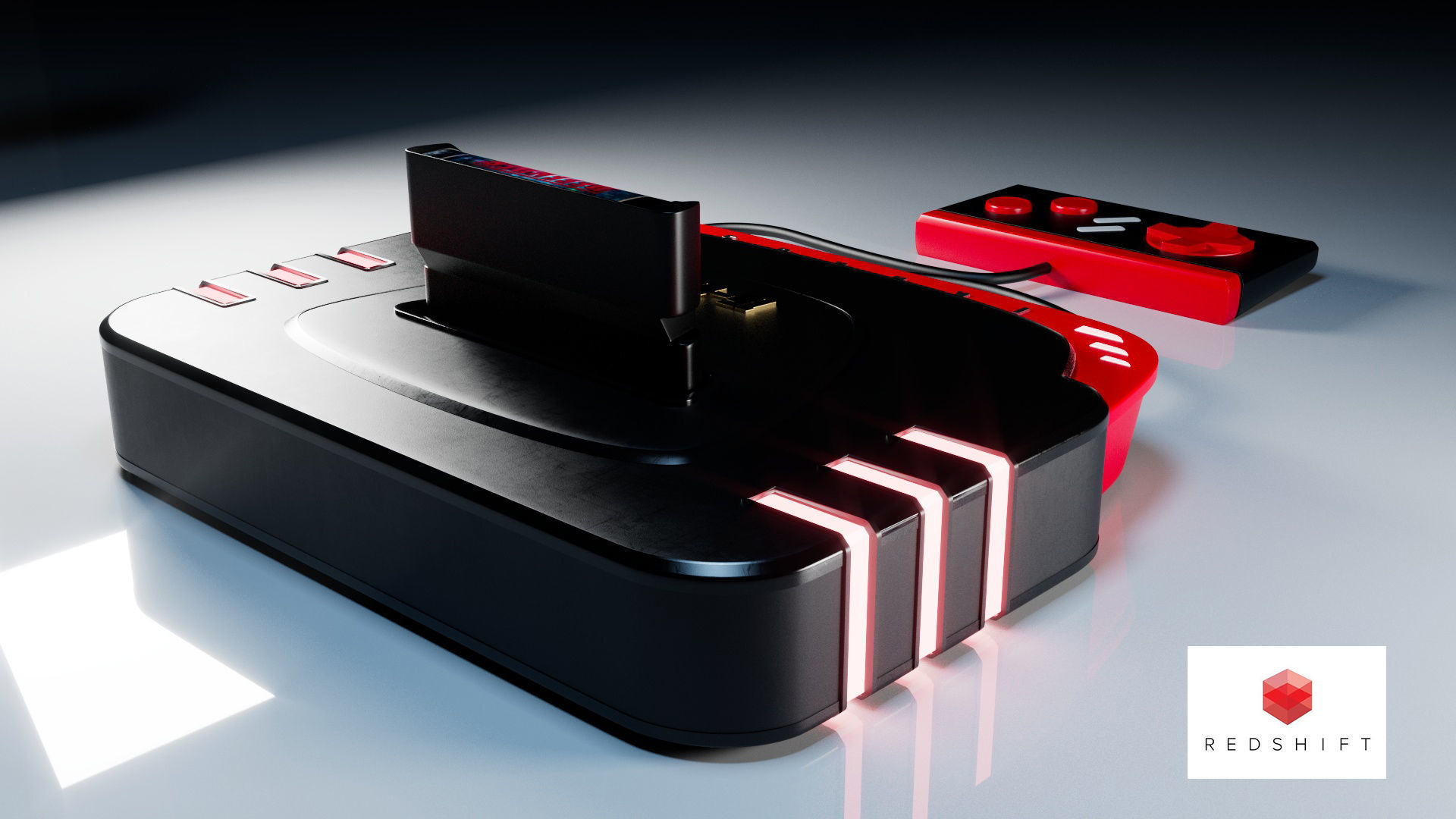 Generic Video Game Console 3D model_2