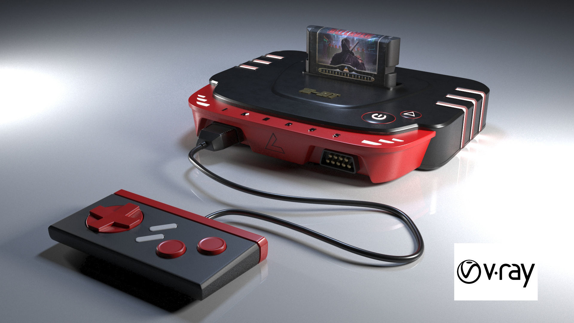 Generic Video Game Console 3D model_5
