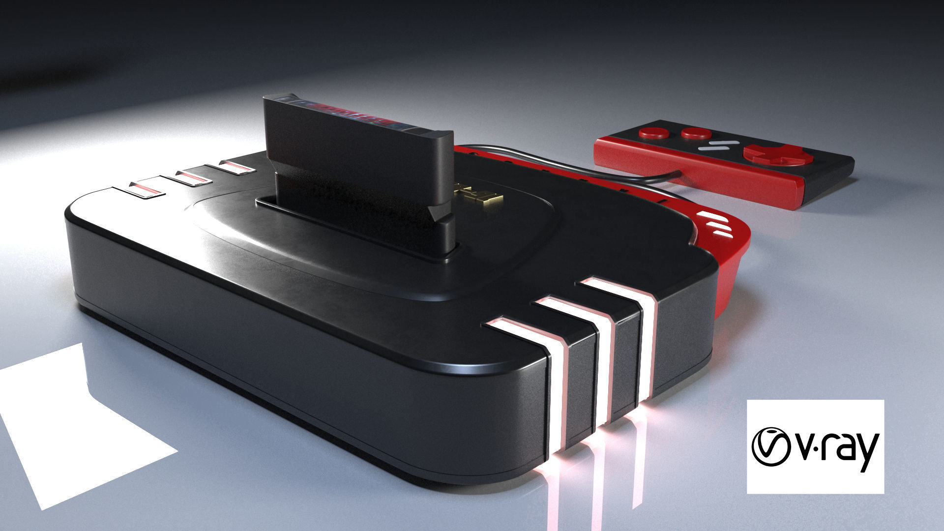 Generic Video Game Console 3D model_6