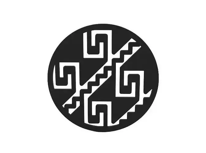 Coaster tribal symbol